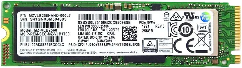 250 ГБ SSD M.2 накопитель Samsung MZ-VLB2560 NV1 OEM-1
