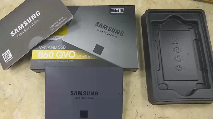 Samsung 860 QVO 1TB SSD Read 550 MBsec Write 520 MBsec Unboxing