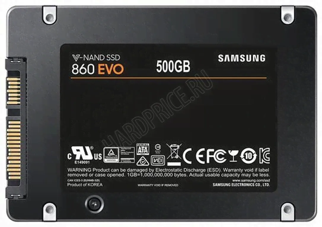 Твердотельный накопитель SSD 500Gb Samsung 860 EVO Series TLC SATA3 (MZ-76E500BW)-0