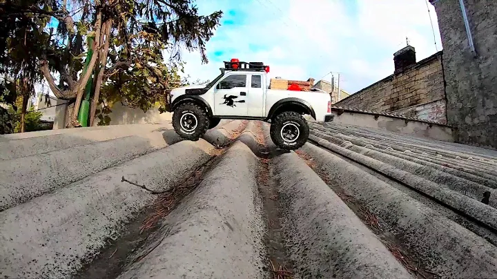 Rc car: Тест подвески трофи на шифере #rc #rccar #traxxas
