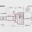 Шрус граната ASVA 0WMRUS U 1269719227 MZ-38