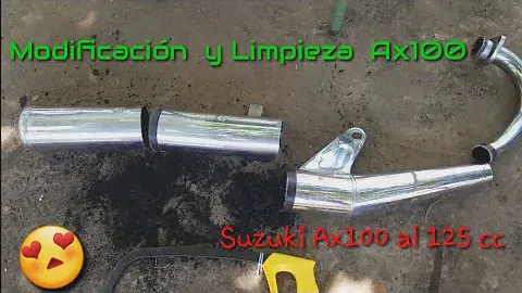 ✔Modificación y  ✔Limpieza escape ax100 al  125 cc muffler boca fina ✔ @Luillicepeda