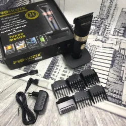 Профессиональная портативная машинка для стрижки ProMozer MZ-9815 (5 сменных насадок)