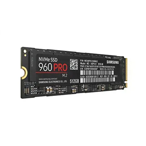 Накопитель SSD Samsung 512GB 960 PRO M.2 2280 PCIe NVMe R3500/W2100Mb/s, MLC 3D V-NAND, Polaris (MZ-V6P512BW)
