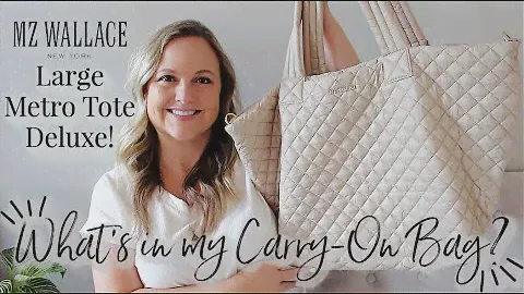 MZ WALLACE Large Metro Tote Deluxe! | What's in my carry-on travel bag? | GatorMOM